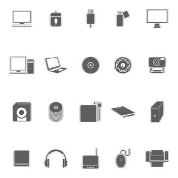 Set of technology icons Stockillustratie