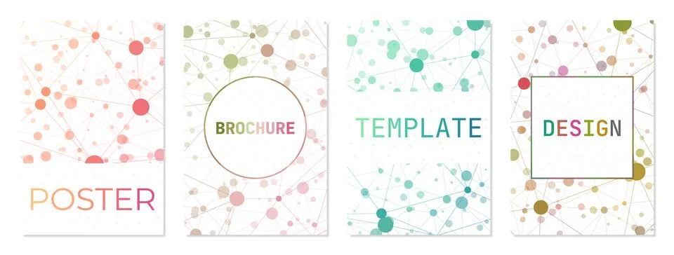Set of technology style covers. Can be used as cover, banner, flyer, poster.. Stock Illustration