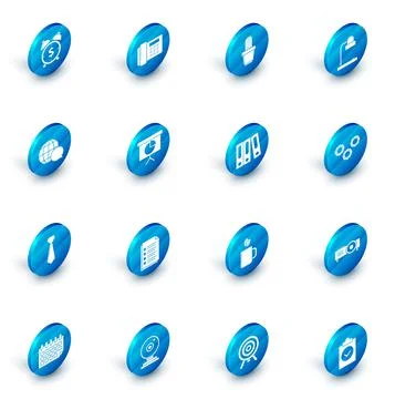 Set Telephone, World map made from speech bubble, Tie, Presentation financial Stock Illustration