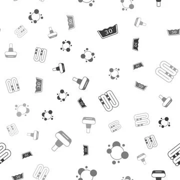 Set Temperature wash, Soap water bubbles, Towel stack and Garment steamer on Stock Illustration