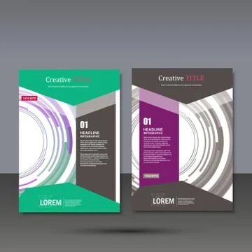 Set template for brochure, poster, application and online service Stock Illustration