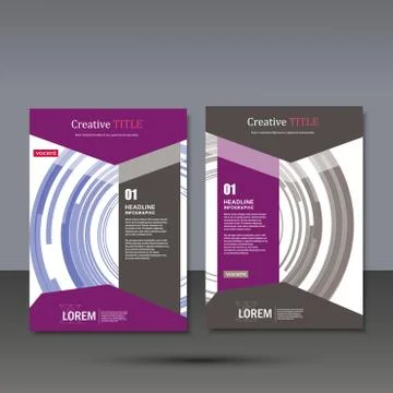 Set template for brochure, poster, application and online service Stock Illustration