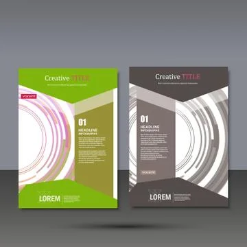 Set template for brochure, poster, application and online service Stock Illustration