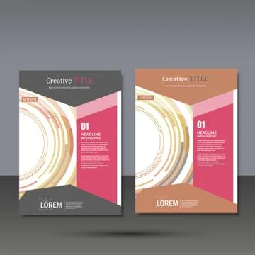 Set template for brochure, poster, application and online service Stock Illustration