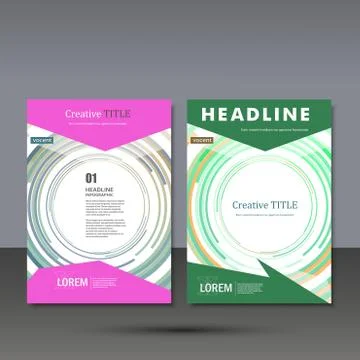 Set template for brochure, poster, application and online service Stock Illustration