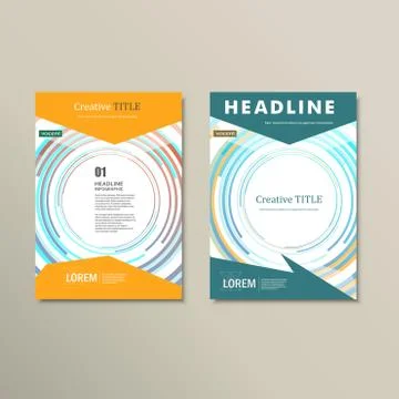 Set template for brochure, poster, application and online service Stock Illustration