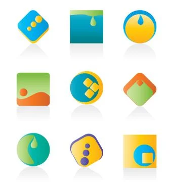 Set of template logo design elements, vector illustration Stock Illustration