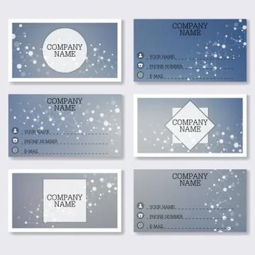 Set template of modern business visiting cards. Abstract background with Stock Illustration