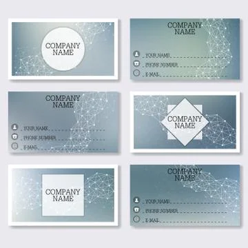 Set template of modern business visiting cards. Abstract background with Stock Illustration
