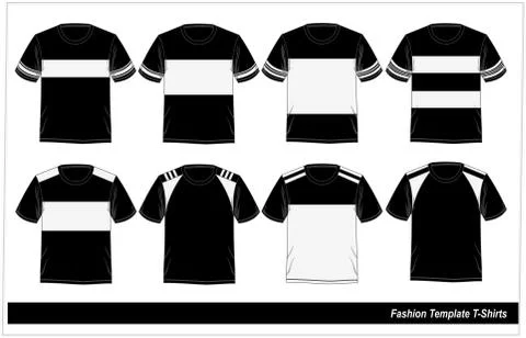 Set Template T-Shirt Stock Illustration