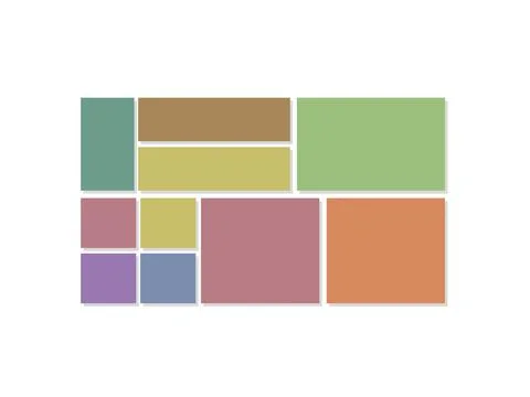 Set of templates college nine frames photos parts. Stock Illustration