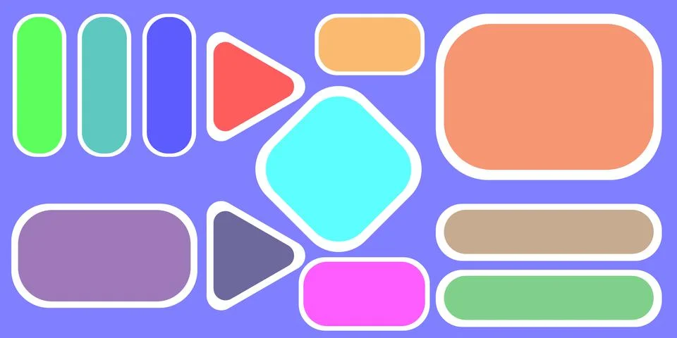 Set of templates colorful collage frames photos parts. 스톡 일러스트