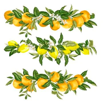 Set with templates head border frame elements in realistic vector graphic des Stock Illustration