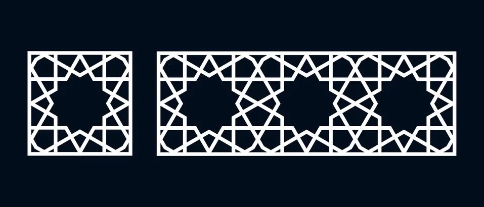 Set of templates Islamic pattern Stock Illustration