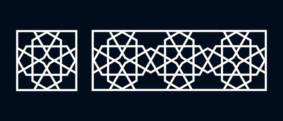 Set of templates Islamic pattern 스톡 일러스트