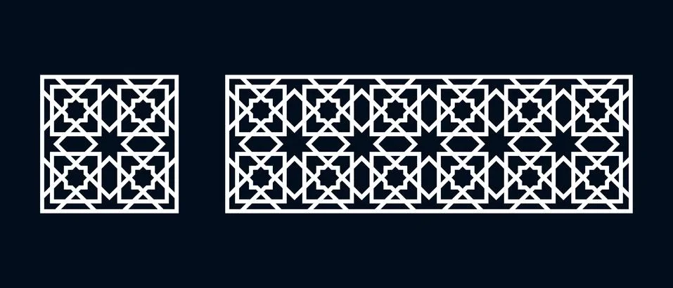 Set of templates Islamic pattern Ilustración de archivo