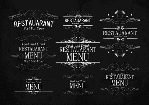 Set of templates for restaurant menu Stock Illustration