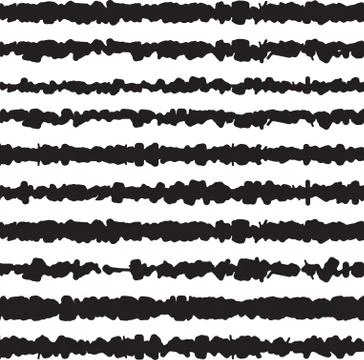Set of ten grunge borders lines. Can be used as brushes. Stock Illustration