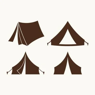 A set of tents. Elements for illustrations and logos Stock Illustration