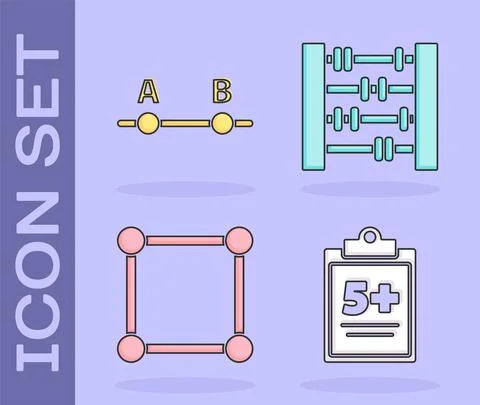 Set Test or exam sheet, Graph, schedule, chart, diagram, Geometric figure Square Stock-Illustration