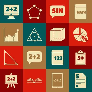 Set Test or exam sheet, Graph, schedule, chart, diagram, Mathematics function Stock Illustration