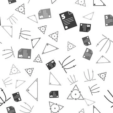 Set Test or exam sheet, Triangle math, Graph, schedule, chart, diagram and Stock Illustration