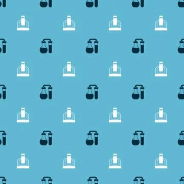 Set Test tube and Microscope on seamless pattern. Vector 库存插图