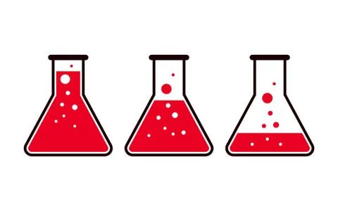 Set of test tube icons. Vector Illustration. Stock Illustration