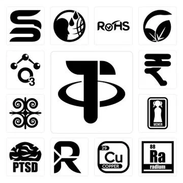 Set of tether, radium, copper, south african rand, ptsd, women's restroom, ,  無料イラスト素材