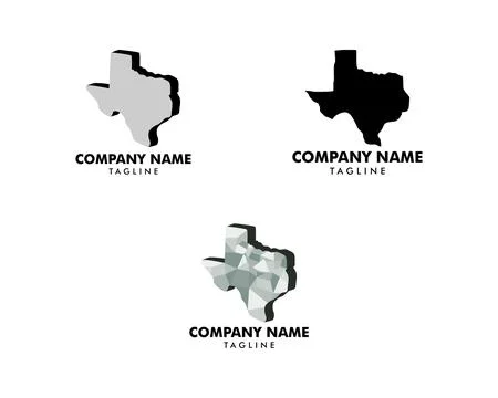 Set of Texas map logo icon vector illustration Stock Illustration