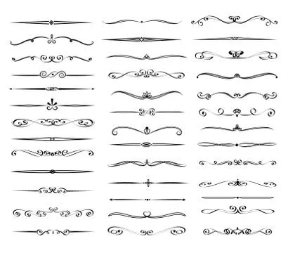 Set of text delimiters for your projects. Vector illustration Stock Illustration