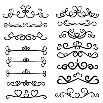 Set of text delimiters for your projects. Vector illustration Stock Illustration