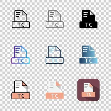 Set text file format icons. for various website, UI and mobile app needs. Stock Illustration