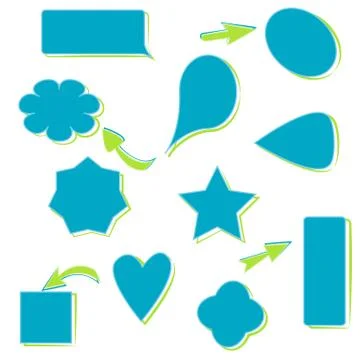 Set of text frames and arrows Stock Illustration