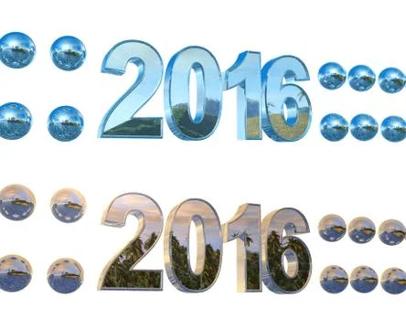 Set text - Happy New Year 2016, isolated Stock Illustration