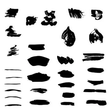 Set of texture brushes. Stock Illustration