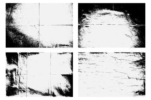 Set of the texture with effect grunge, damaged, old  Vector EPS Stock Illustration