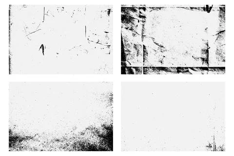 Set of the texture with effect grunge, damaged, old  Vector EPS Illustrazione stock