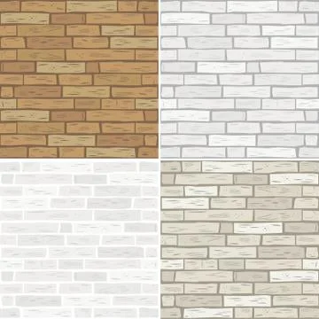 Set  textures of brick Stock Illustration