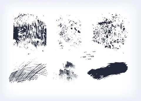 Set of textures vector isolated collection stroke Stock Illustration