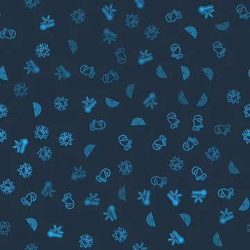 Set Thermometer with snowflake, and cloud, moon, Rainbow and Sun on seamless イラスト素材