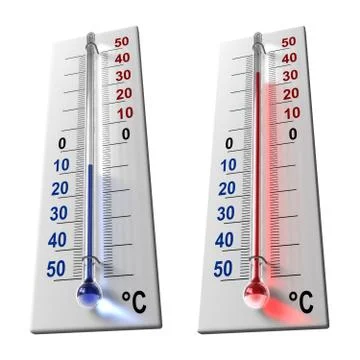 Set of thermometers Stock Illustration