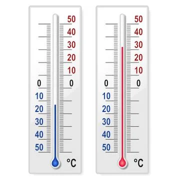 Set of thermometers Stock Illustration