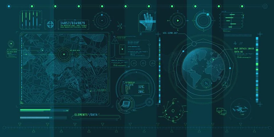 A set of thin elements on the topic of Geo Location. 스톡 일러스트