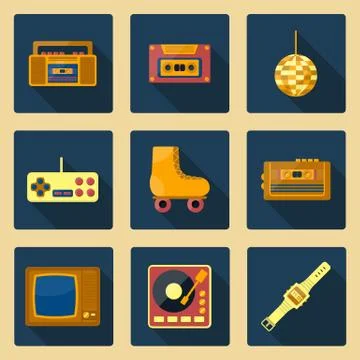 Set of thin factory icons Stock Illustration