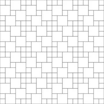 Set of thin line seamless pattern brick tile multi pin wheel イラスト素材