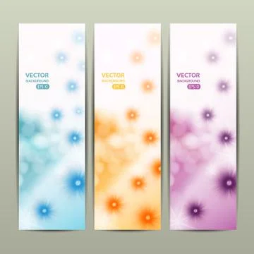 Set of three abstract banners. eps 10 Stock Illustration