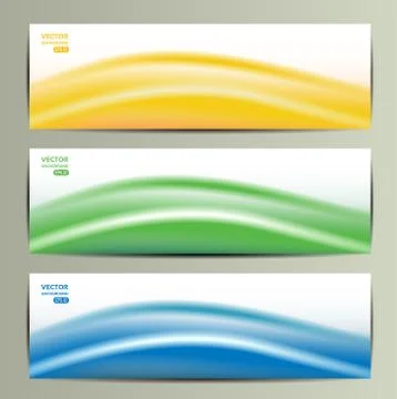 Set of three abstract banners. eps 10 Stock Illustration