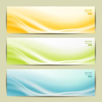 Set of three abstract banners. eps 10 Stock Illustration