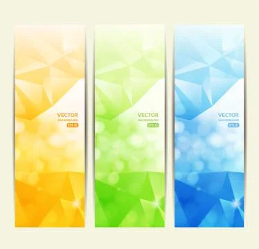 Set of three abstract banners. eps 10 Stock Illustration